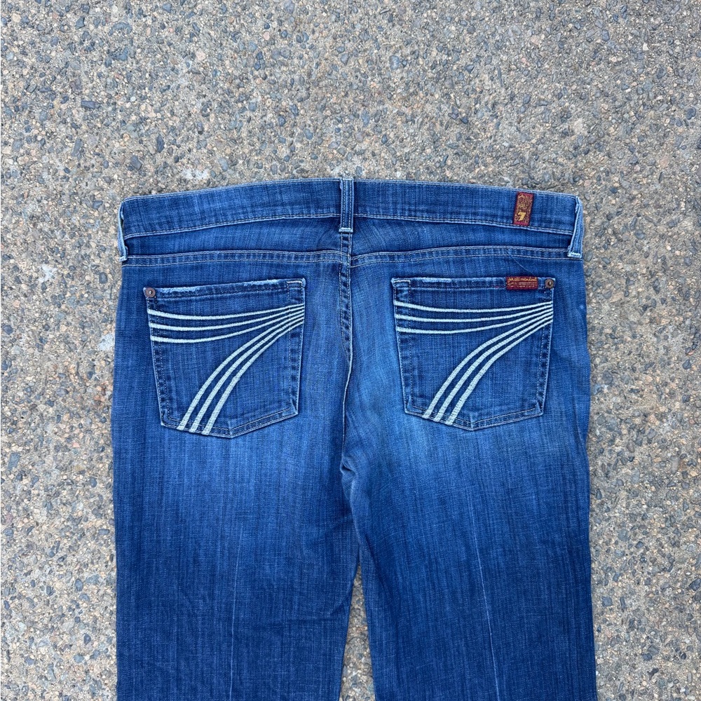 7 For All Mankind Dojo Jeans Dark Wash - Picture 7 of 10